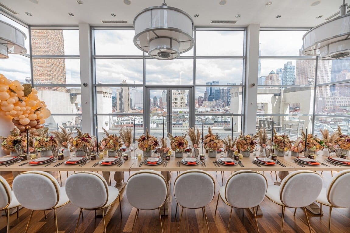 Midtown Penthouse event space offers gorgeous 360-degree views of the New York skyline and hudson River