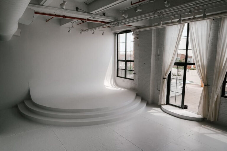 All White Event Space with Terrace