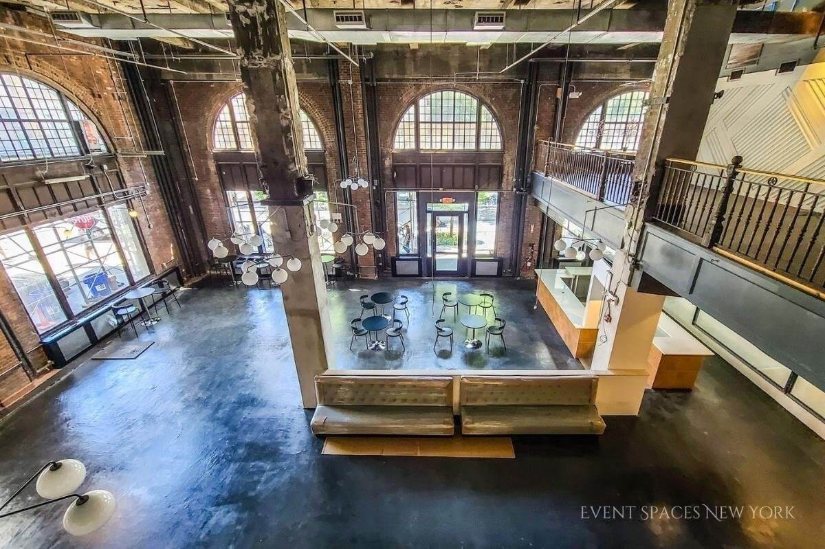 Event hall in Brooklyn this street level grand space has it all an unbeatable location in downtown Brooklyn within block of most subway lines. Flexible on catering and bar; can provide in-house as well as accept licensed outside catering or bar service.