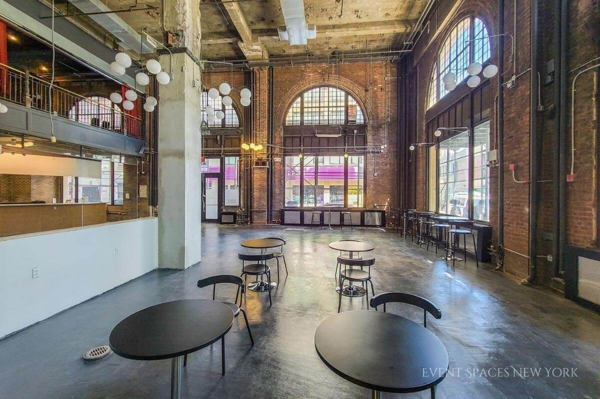 Event hall in Brooklyn this street level grand space has it all an unbeatable location in downtown Brooklyn within block of most subway lines. Flexible on catering and bar; can provide in-house as well as accept licensed outside catering or bar service.