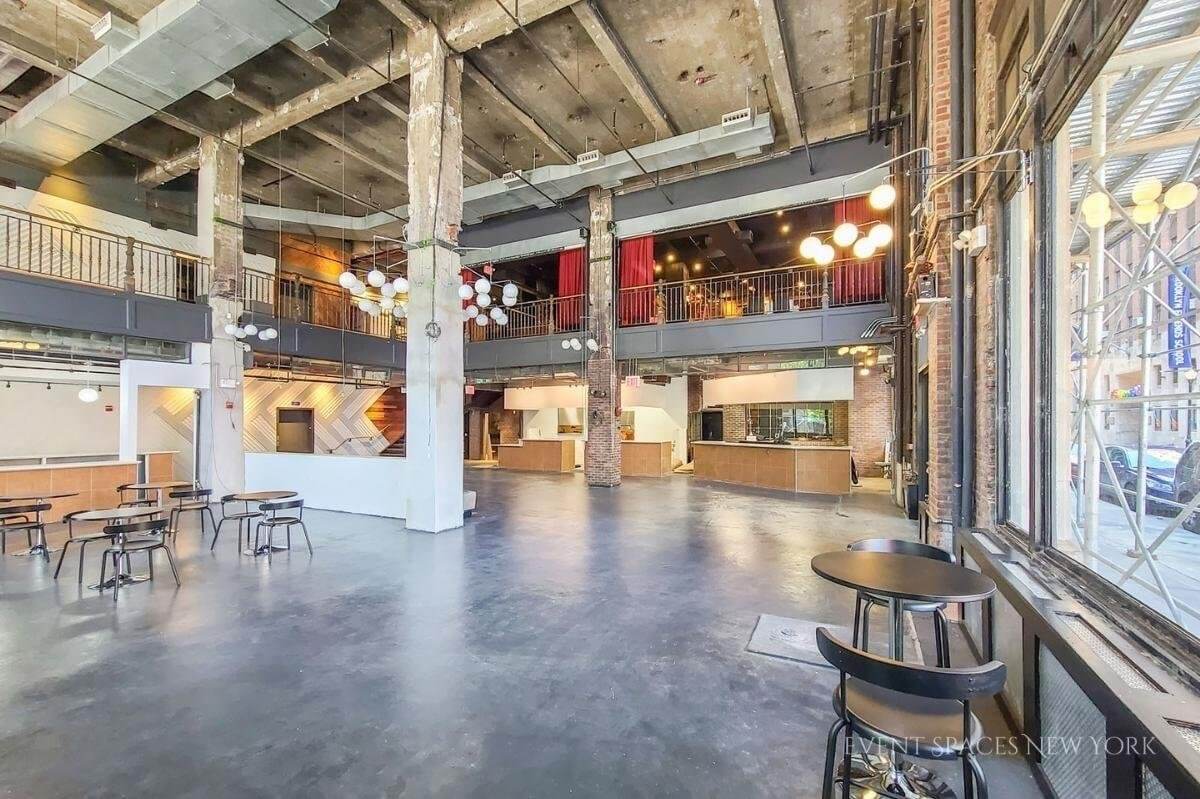 Event hall in Brooklyn this street level grand space has it all an unbeatable location in downtown Brooklyn within block of most subway lines. Flexible on catering and bar; can provide in-house as well as accept licensed outside catering or bar service.