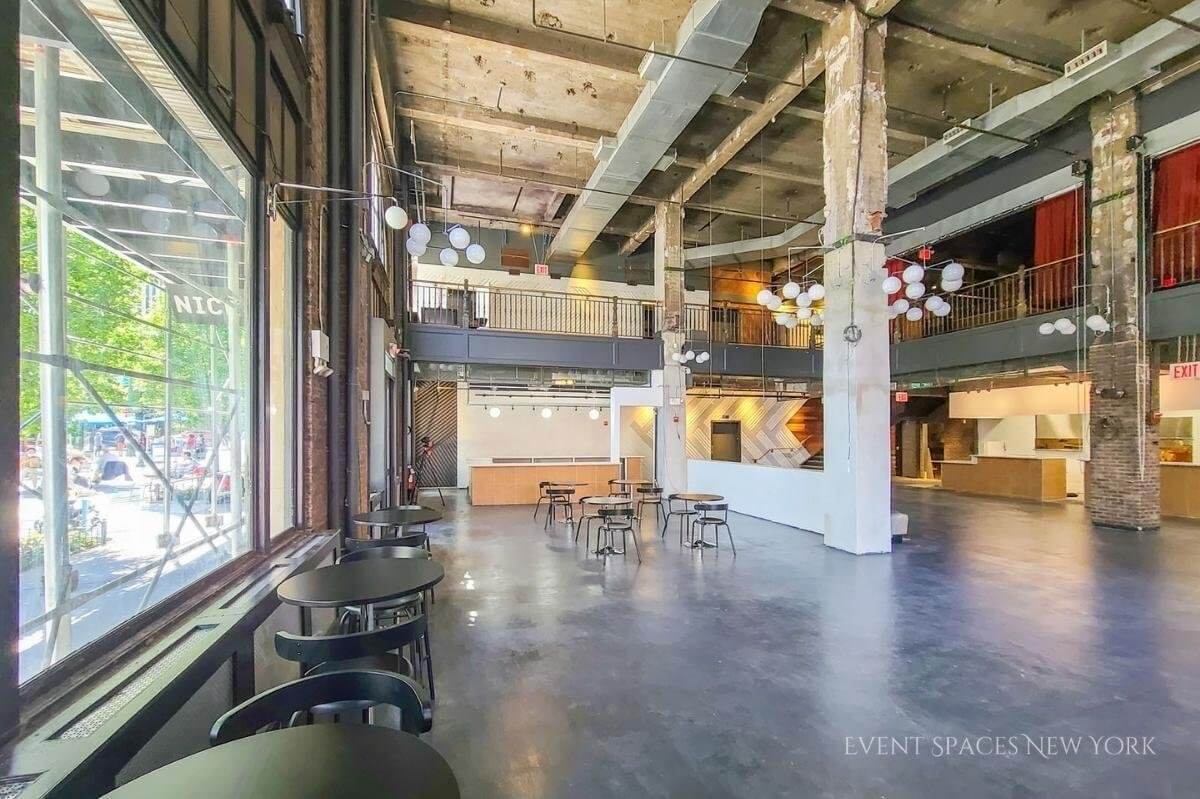 Event hall in Brooklyn this street level grand space has it all an unbeatable location in downtown Brooklyn within block of most subway lines. Flexible on catering and bar; can provide in-house as well as accept licensed outside catering or bar service.