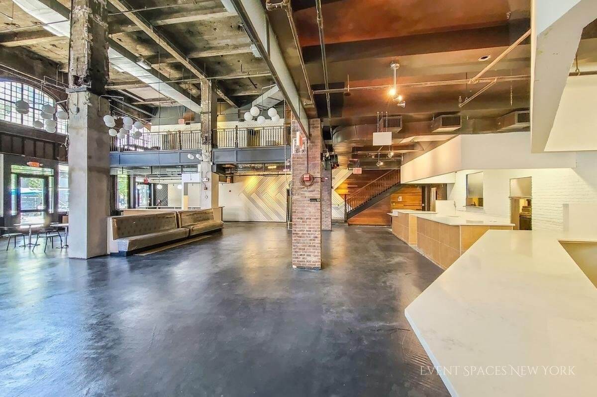 Event hall in Brooklyn this street level grand space has it all an unbeatable location in downtown Brooklyn within block of most subway lines. Flexible on catering and bar; can provide in-house as well as accept licensed outside catering or bar service.