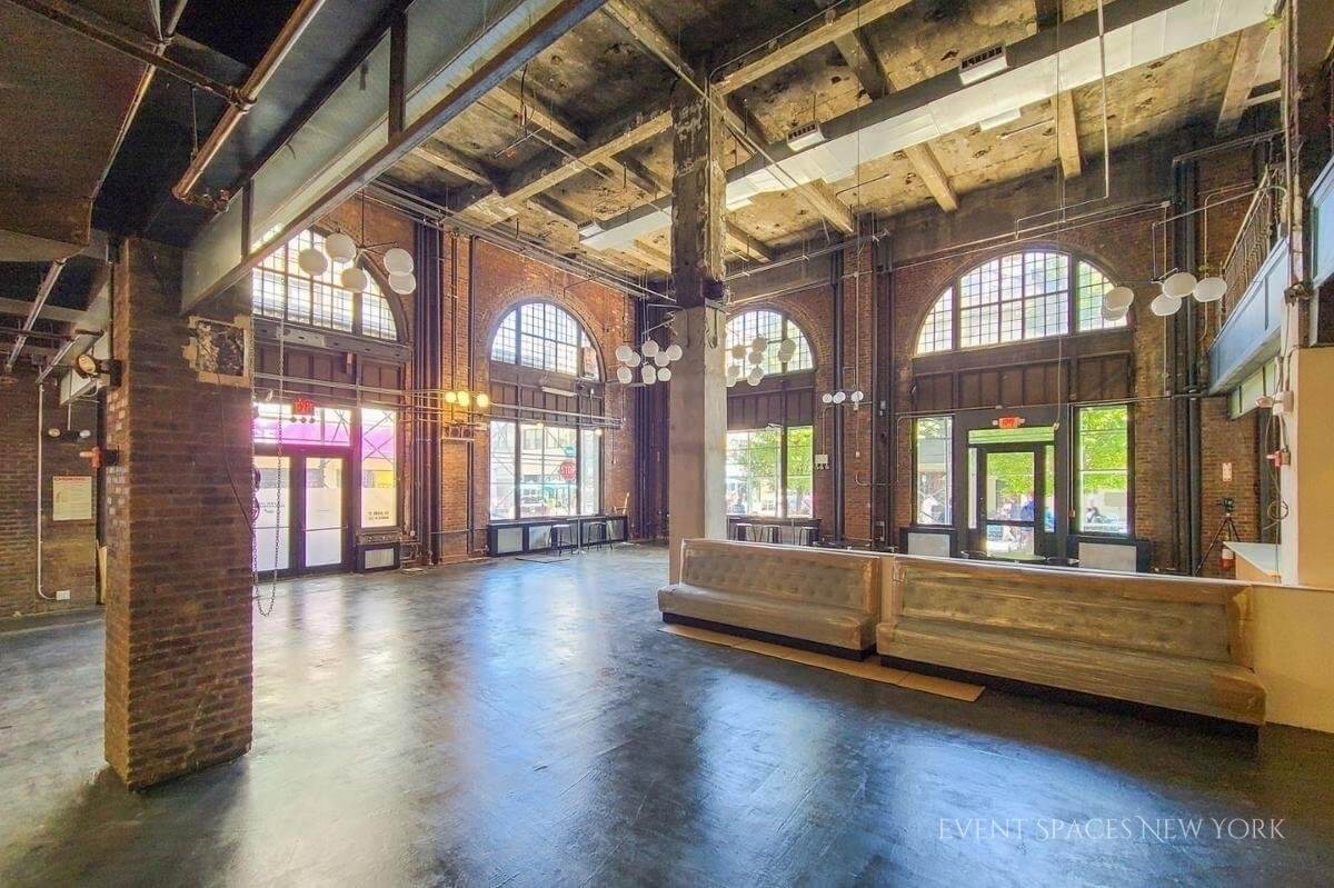 Event hall in Brooklyn this street level grand space has it all an unbeatable location in downtown Brooklyn within block of most subway lines. Flexible on catering and bar; can provide in-house as well as accept licensed outside catering or bar service.