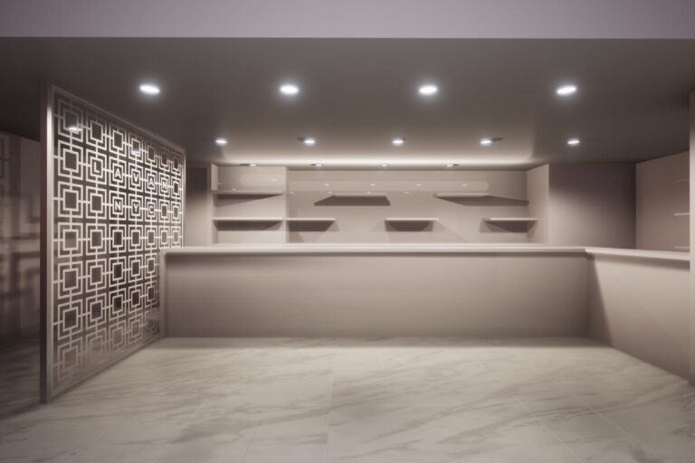 Midtown Corporate Event Venue is fully equipped catering kitchen, a bridal room, VIP room, production office, a designated coat check room, break room, and storage space. Impressive visual and sound effects include a state-of-the-art projection mapping system, LED lighting throughout the space, and a JBL sound system.