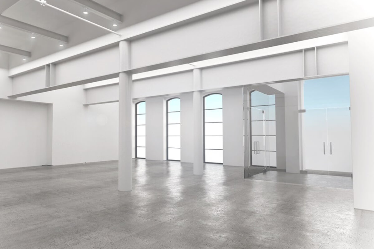 All White Production Space